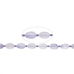 140120302403 Lense strand, angular, Amethyst (light), matt, 18 x 11mm | Marco Schreier