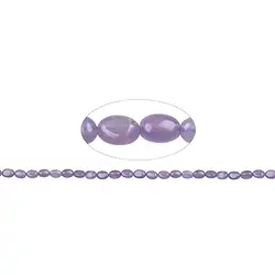 140120304425 Lense strand, amethyst (lilac), 07-08 x 05-06mm | gems, healing stones & jewelry