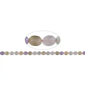 Strang Linsen, Quarze gemischt, 10 x 08mm, facettiert | Marco Schreier