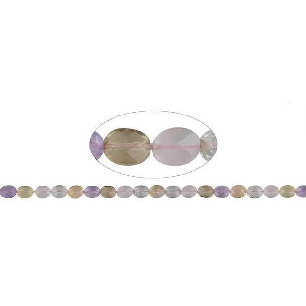 Lente, cristalli di quarzo misti, 10 x 08 mm, sfaccettati | Marco Schreier