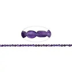 140120314020 Strang Mini-Oval, Amethyst, facettierter Rand, 06 x 04mm | Marco Schreier