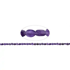 Mini oval strand, amethyst, faceted edge, 06 x 04mm | Marco Schreier