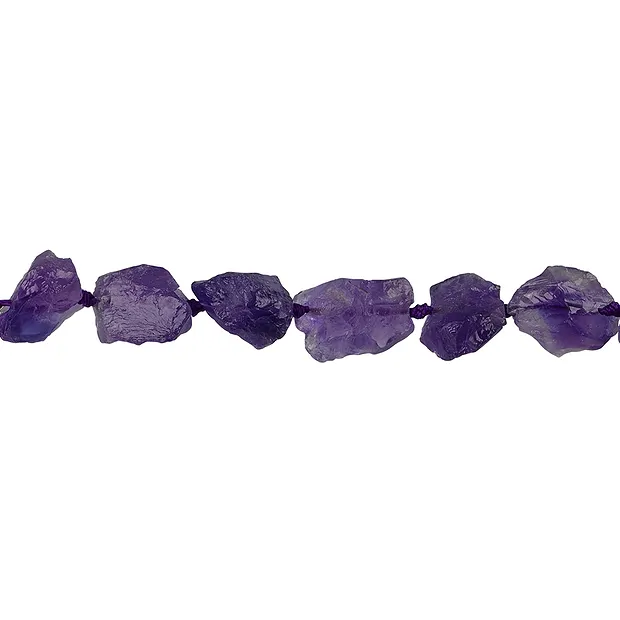 Strang Nuggets, Amethyst (dunkel), roh, 15 x 10mm | Marco Schreier
