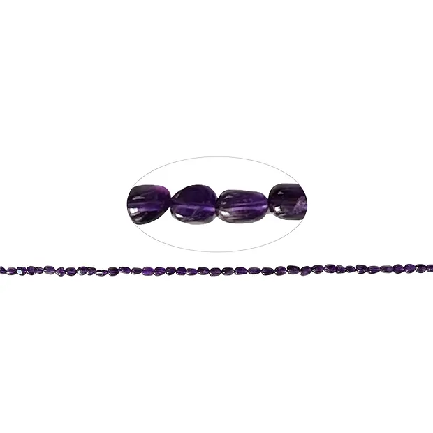 Strand of nuggets, amethyst (Maraba), 10-12 x 08-10mm | Marco Schreier