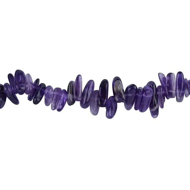 Filo di pepite (dente), Ametista (scura), 03-05 x 12-25 mm | Marco Schreier