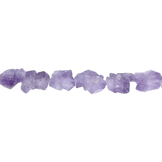 Rang de colliers, cristaux bruts, améthyste, 1,0-1,8 x 0,8-1,4cm | Marco Schreier