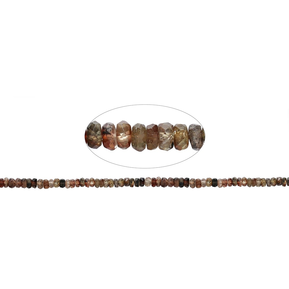 Rang de colliers Boutons, Andalousite, facetté, 02-04 x 04-07mm (39cm), dégradé | Marco Schreier