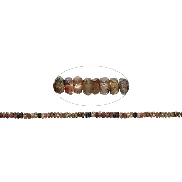 Button string, Andalusite, faceted, 02-04 x 04-07mm (39cm), gradient | Marco Schreier