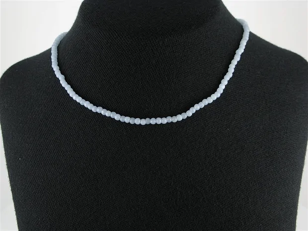 Rang de collier boules, Anhydrite (Angélite), 04mm | Marco Schreier