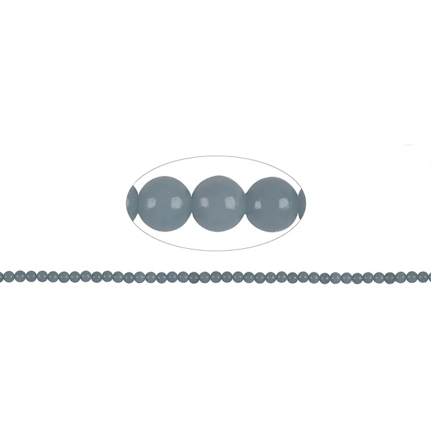 Rang de collier boules, Anhydrite (Angélite), 04mm | Marco Schreier