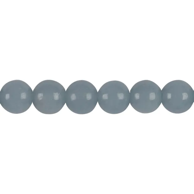 Rang de collier boules, Anhydrite (Angélite), 12mm (39cm) | Marco Schreier