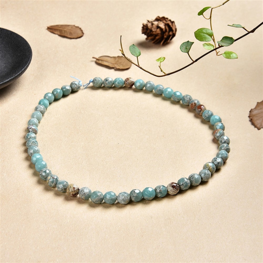 Strang Kugeln, Anhydrit in Matrix, facettiert, 08mm | Marco Schreier