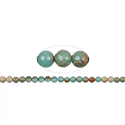 140180106321 Rang de colliers boules, anhydrite en matrice, à facettes, 08mm | Marco Schreier