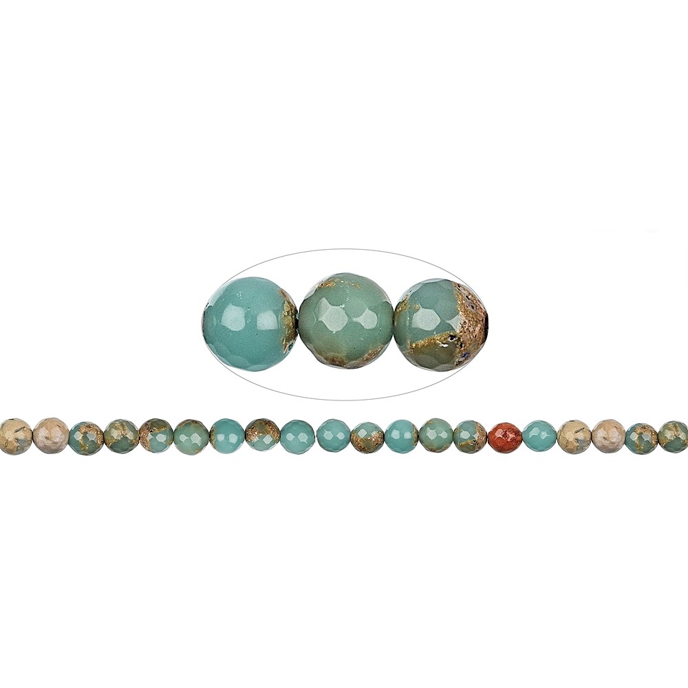 Strang Kugeln, Anhydrit in Matrix, facettiert, 08mm | Marco Schreier