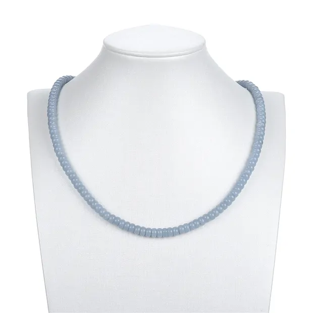 Strang Button, Angelit (Anhydrit), 03 x 06 mm | Edelsteine, Heilsteine & Schmuck