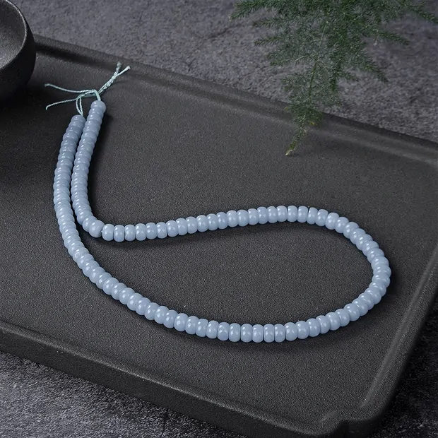 Button strand, Angelite (Anhydrite), 03 x 06 mm | gems, healing stones & jewelry