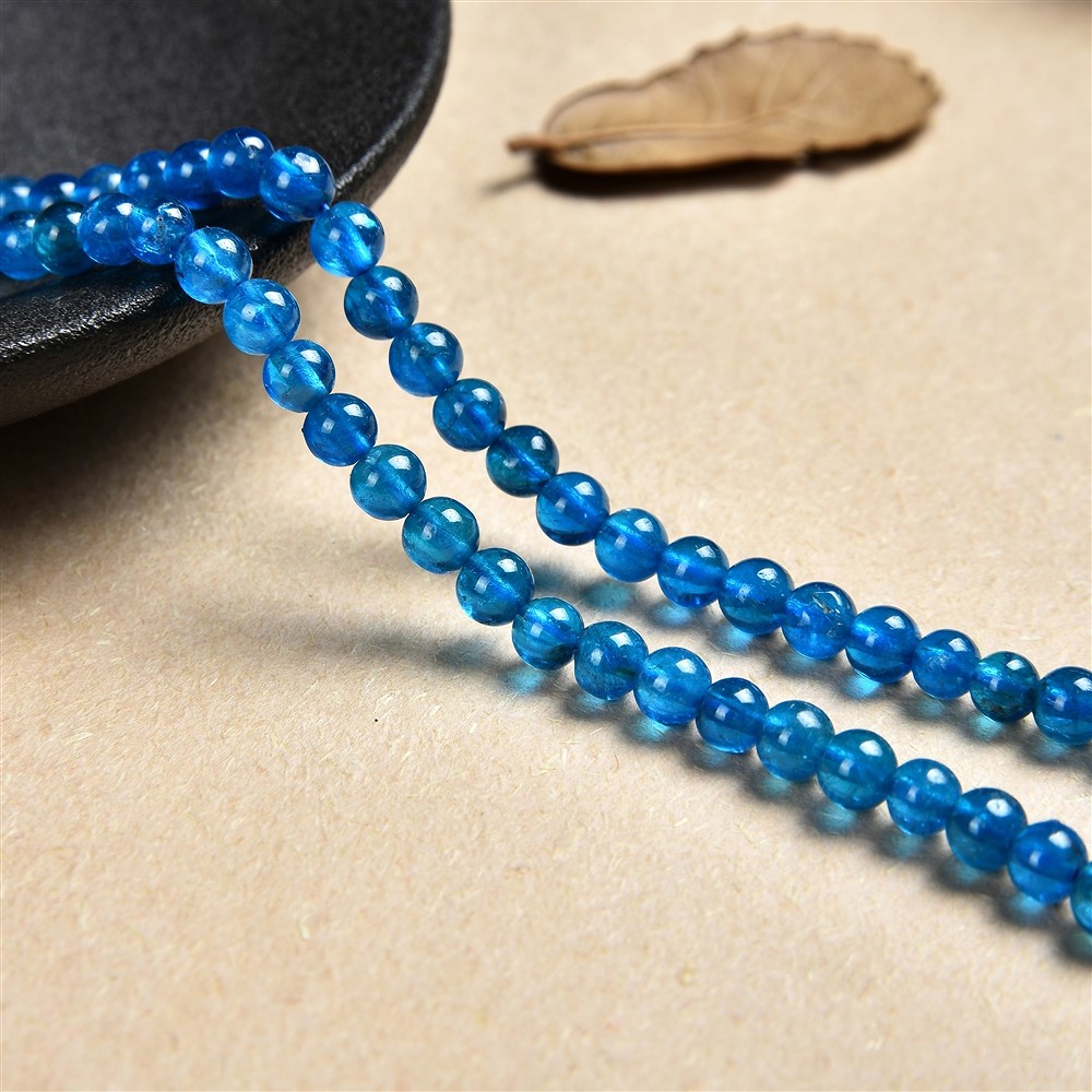 Rang de collier boules, apatite (stab.), 04mm | Marco Schreier