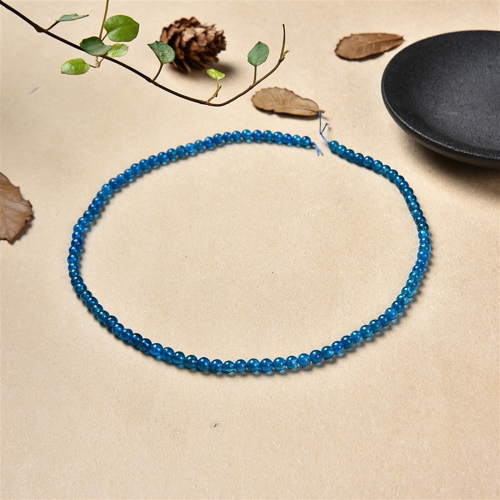 Rang de collier boules, apatite (stab.), 04mm | Marco Schreier