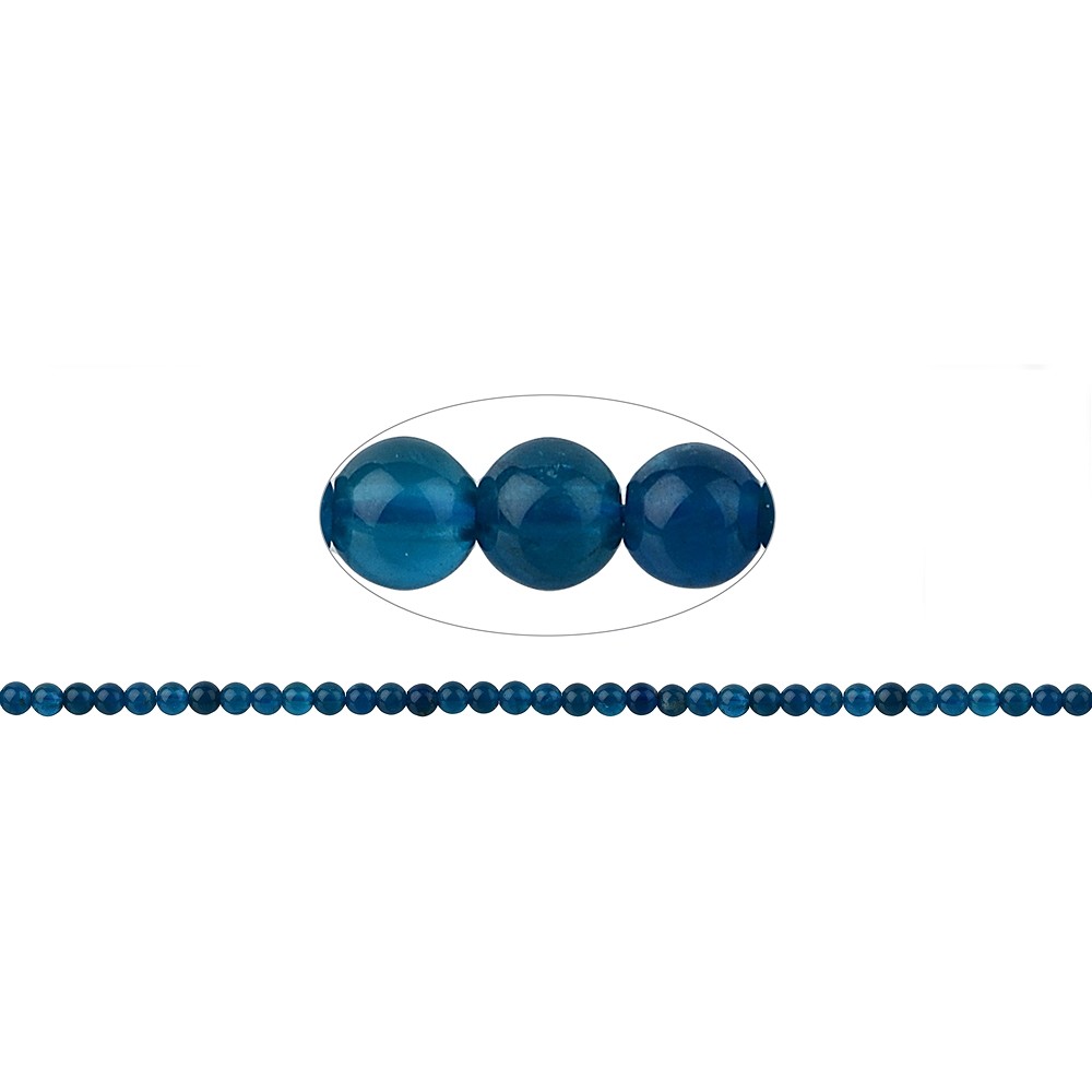 String Beads, Apatite (stab.) extra, 04mm | wholesaler gems & healing stones