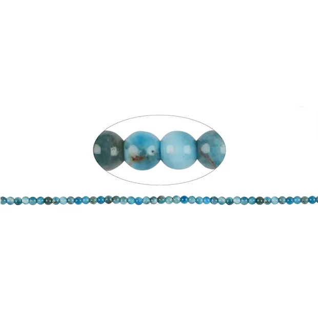 Rang de collier boules, apatite (stab.) B, 04mm (39cm) | Marco Schreier