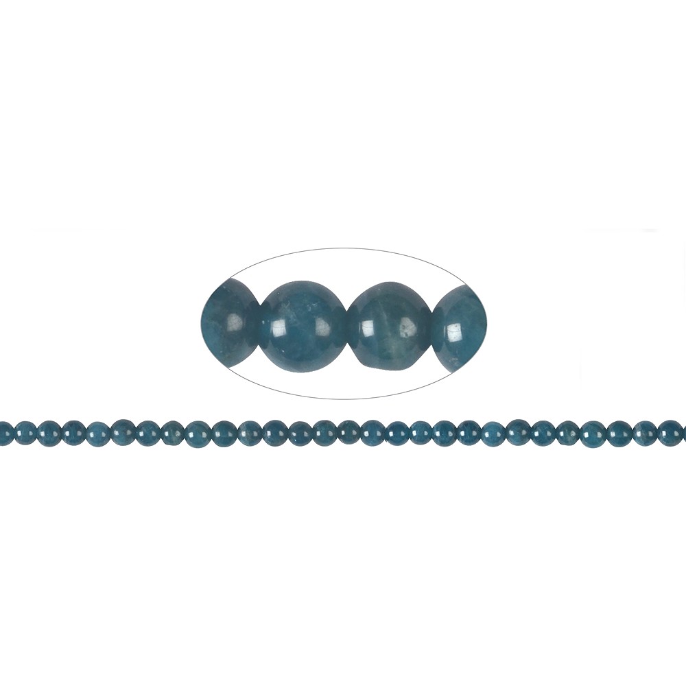 String Beads, Apatite (stab.), 05-06mm (38cm) | wholesaler gems & healing stones