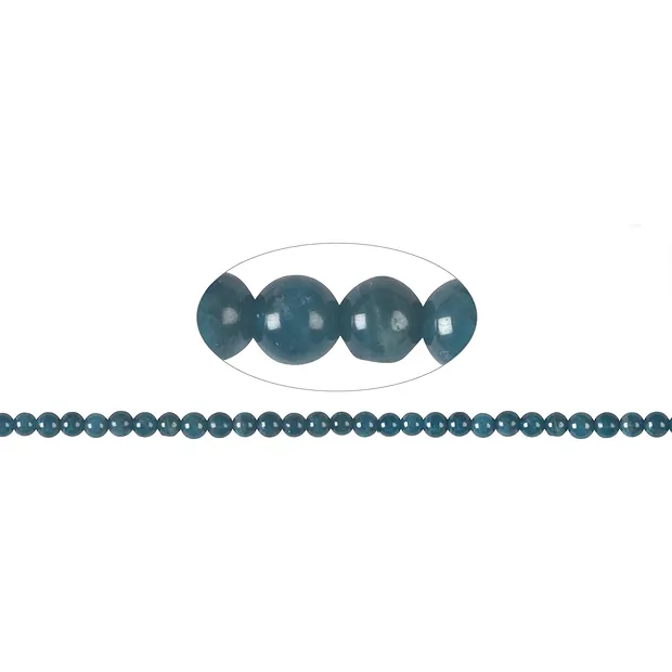 Rang de collier boules, apatite (stab.), 05-06mm (38cm) | Marco Schreier