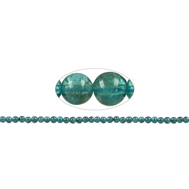 Rang de collier boules, apatite (stab.) transparent AA, 06mm | Marco Schreier