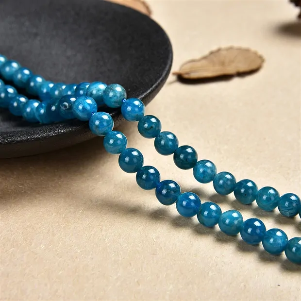 Strang Kugeln, Apatit (stab.), 06mm | Schreier Edelsteine, Heilsteine & Schmuck