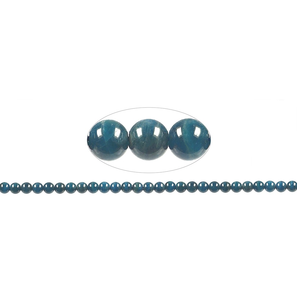 Cuentas de piedras preciosas, apatito (estabilizado) A, 08mm | Marco Schreier