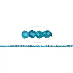 140200104021 Rang de colliers boules, apatite, facetté, 02mm (38cm) | Marco Schreier