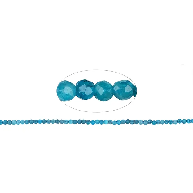 String Beads, Apatite, faceted, 02mm (38cm) | wholesaler gems & healing stones