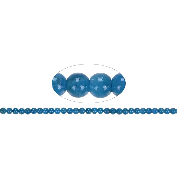 Rang de collier boules, apatite (stab.) A, 05mm | Marco Schreier