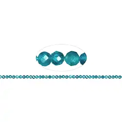 140200110021 String Beads, Apatite (stab.), faceted, 02,5mm | gems, healing stones & jewelry