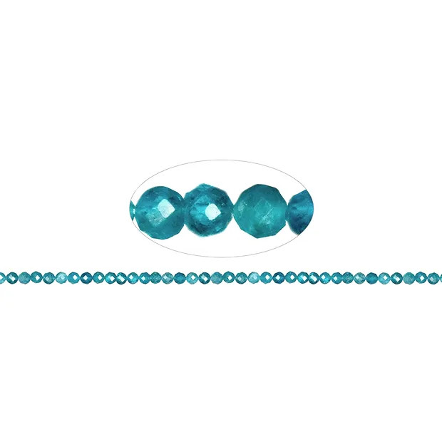 Filo di perle, apatite (stab.), sfaccettate, 02,5 mm | Marco Schreier