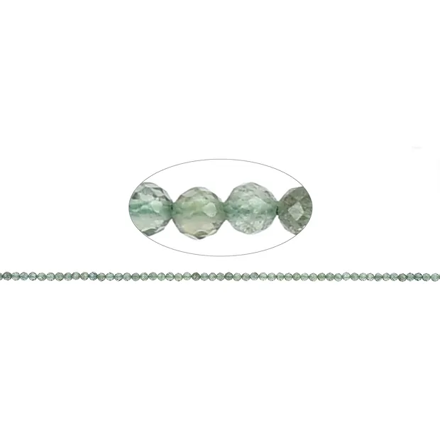 Strang Kugeln, Apatit grün (stab.), facettiert, 02,5mm (39cm) | Marco Schreier