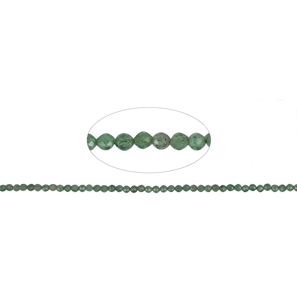 Cuentas preciosas, Apatita (verde), facetadas, 03,5mm (39cm) | Marco Schreier