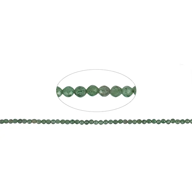String Beads, Apatite (green) (stab.), faceted, 03,5mm (39cm) | Marco Schreier