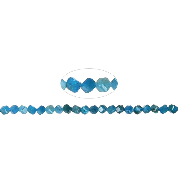Strand cube, apatite (stab.), 04mm | wholesaler gems, healing stones & jewelry