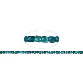 Rang de collier, apatite foncé (stab.), 04mm, facetté (39cm) | Marco Schreier