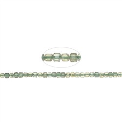 140200210225 Strand cube, Apatite (green) (stab.), faceted, 02mm (39cm) | Marco Schreier