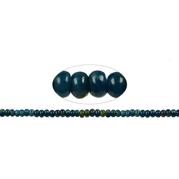 Strang Button, Apatit (stab.) , 06-07mm | GH Edelsteine, Heilsteine & Schmuck