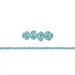 140200318020 Button strand, light apatite (stab.), faceted, 02 x 03mm | Marco Schreier