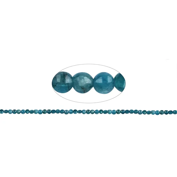 Strand of slices, apatite (stab.), faceted, 04mm (38cm) | Marco Schreier