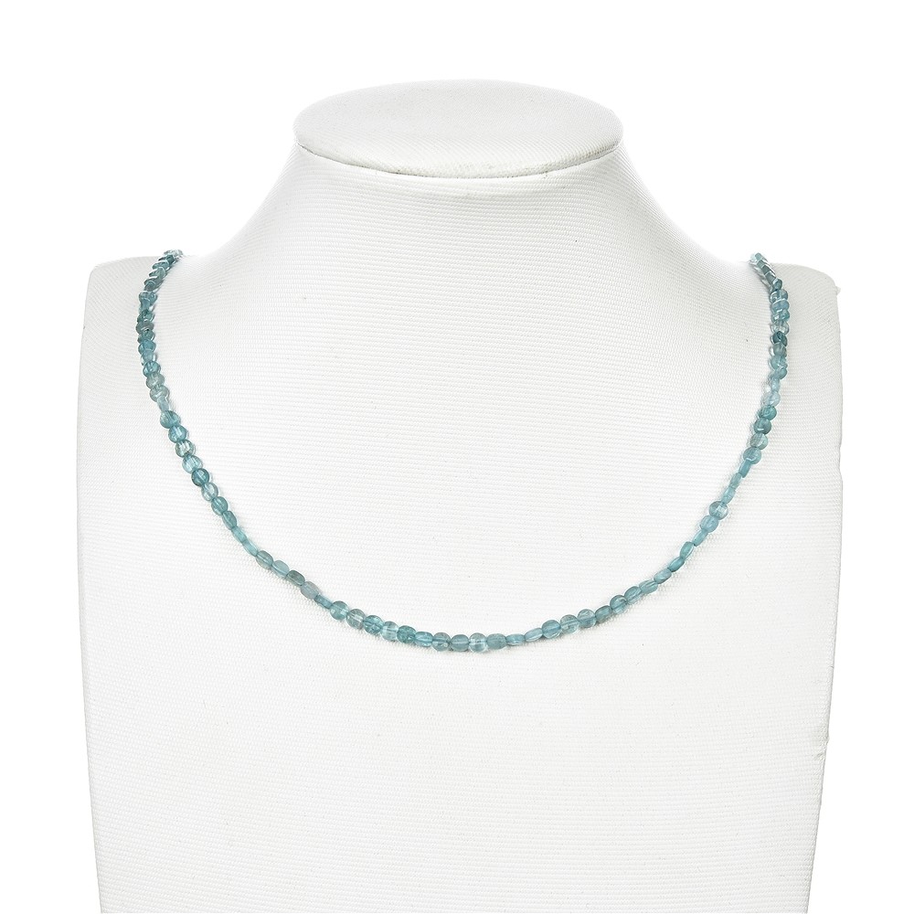 Strand disc/coin, apatite (stab.), faceted, 04mm (38cm) | Marco Schreier