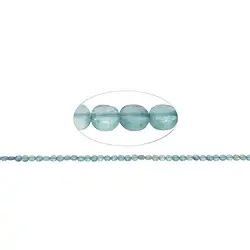 140200324027 Strand disc/coin, apatite (stab.), faceted, 04mm (38cm) | Marco Schreier