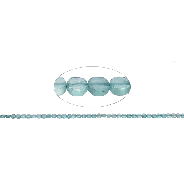 Rang de collier disque/pièce, apatite (stab.), facetté, 04mm (38cm) | Marco Schreier