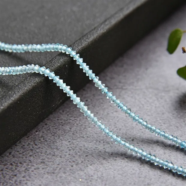 Strand button/disc, apatite, faceted, 01 x 02mm | gems, healing stones & jewelry