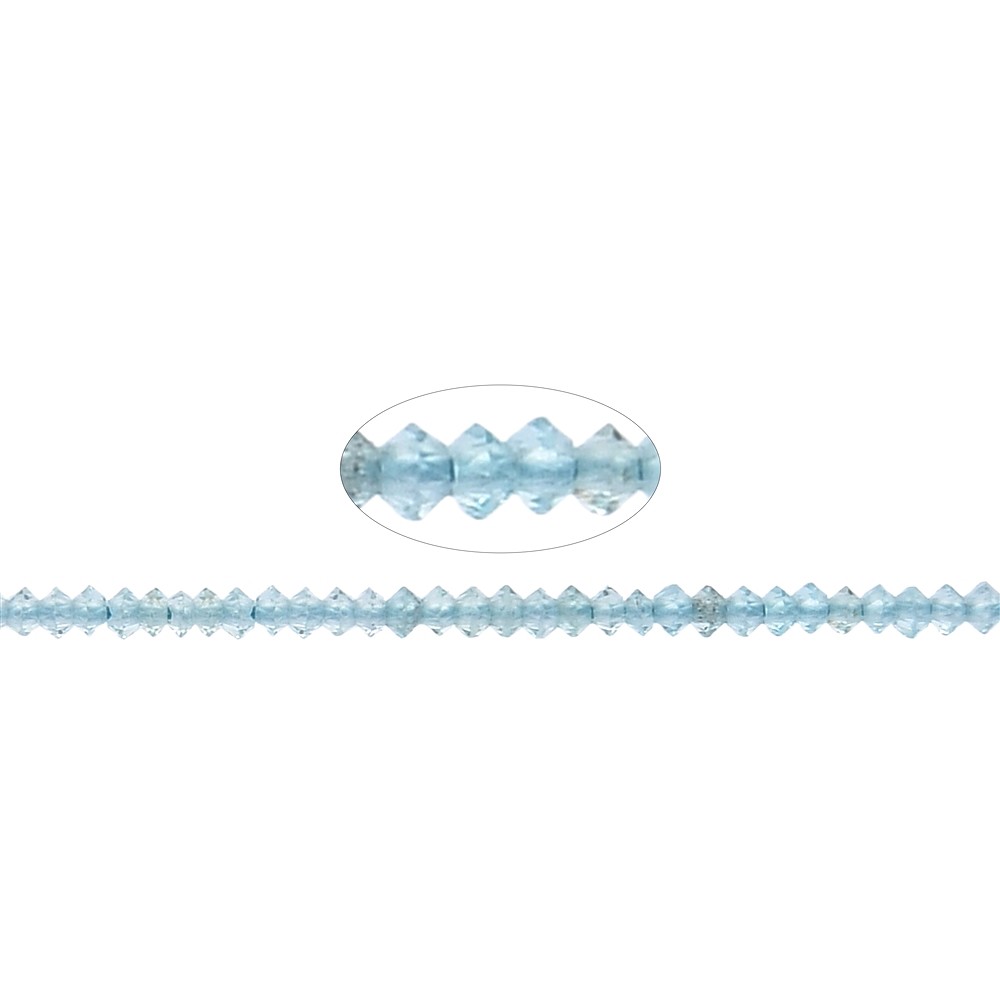 Rang de colliers Boutons/Disques, apatite, facettes, 01 x 02mm | Marco Schreier