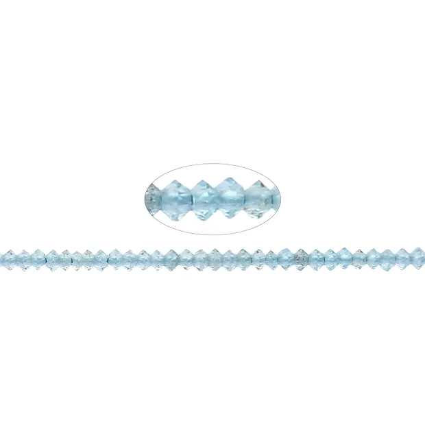 Strand button/disc, apatite, faceted, 01 x 02mm | gems, healing stones & jewelry