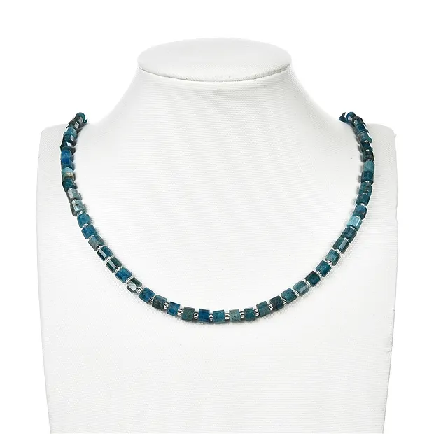Strand cylinder, apatite (stab.), faceted, 05-06 x 05mm (39cm) | Marco Schreier